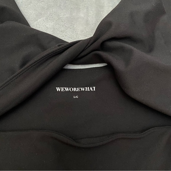 New! WeWoreWhat Onesie Twist Cutout Romper Black 27555 - Picture 5 of 10
